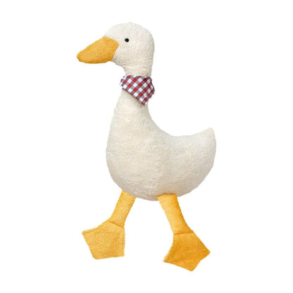 Large Organic Goose - cotton, wool, natural Stuffed Animals for open-ended play - Color: Red