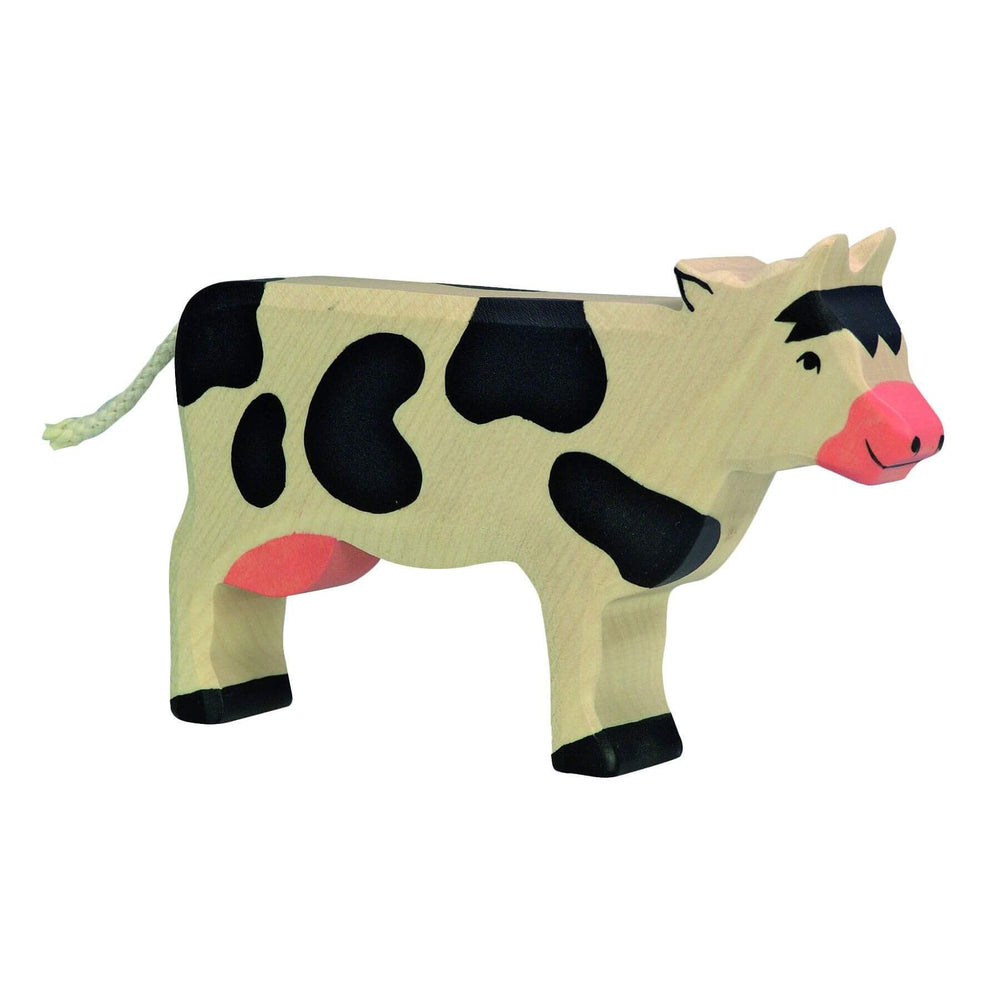 Wooden Cow by Holztiger - wood Wooden Figures for open-ended play - Title: Default Title