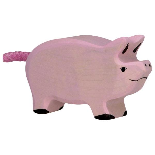 Holztiger Wooden Piglet - wood Wooden Figures for open-ended play - Title: Default Title