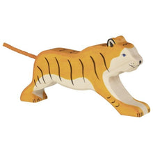 Holztiger Tiger Running Toy Figure - wood Wooden Figures for open-ended play - Title: Default Title