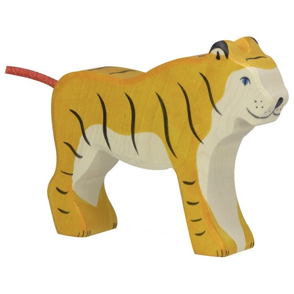 Holztiger Tiger Standing Toy Figure - wood Wooden Figures for open-ended play - Title: Default Title