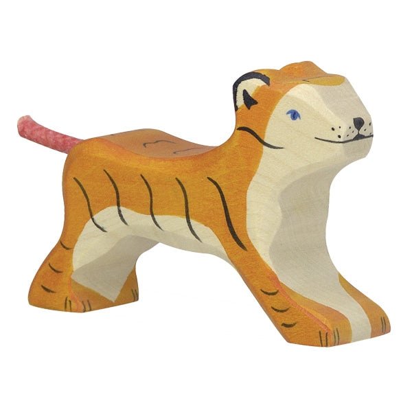 Holztiger Wooden Figure - Small Tiger - wood Wooden Figures for open-ended play - Title: Default Title