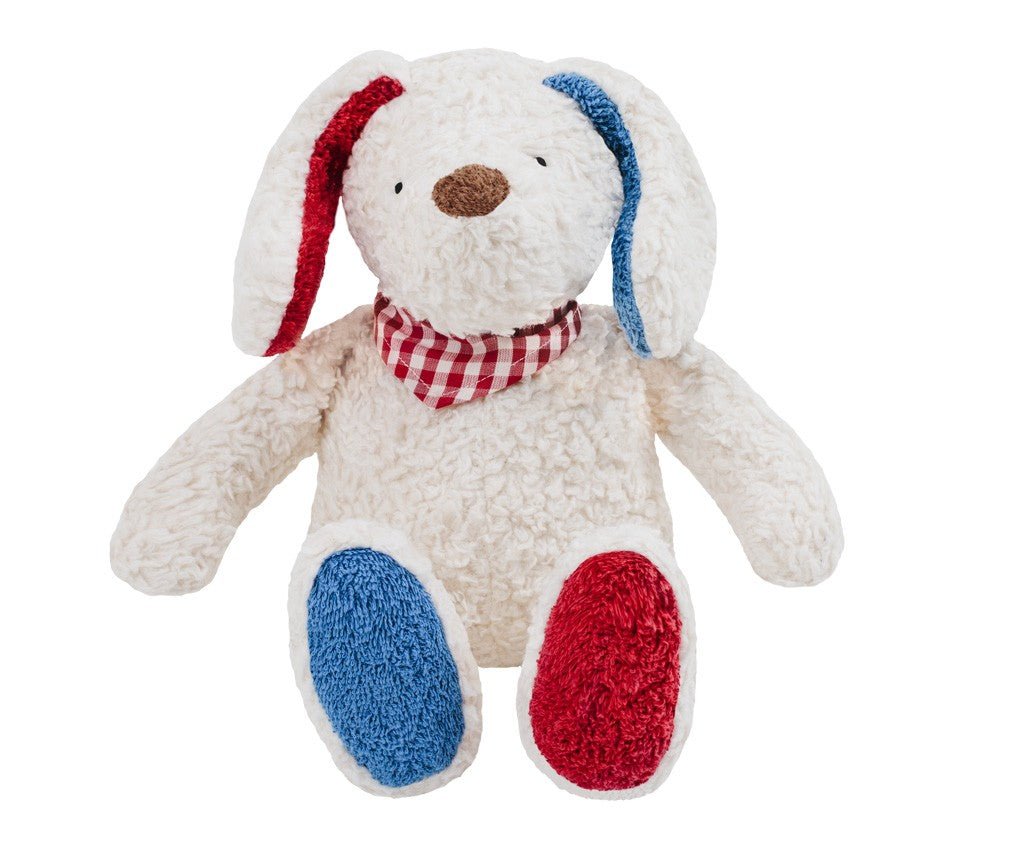 Organic White Dog - cotton, wool Stuffed Animals for open-ended play - Title: Default Title