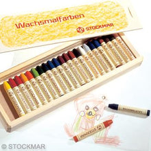 Stockmar 24 Stick Crayons in Wooden Box - wood, natural, beeswax for open-ended play - Title: Default Title
