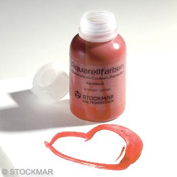 Stockmar Watercolor Paint 250 ml Art & Craft Paint for open-ended play - Color: Carmine Red