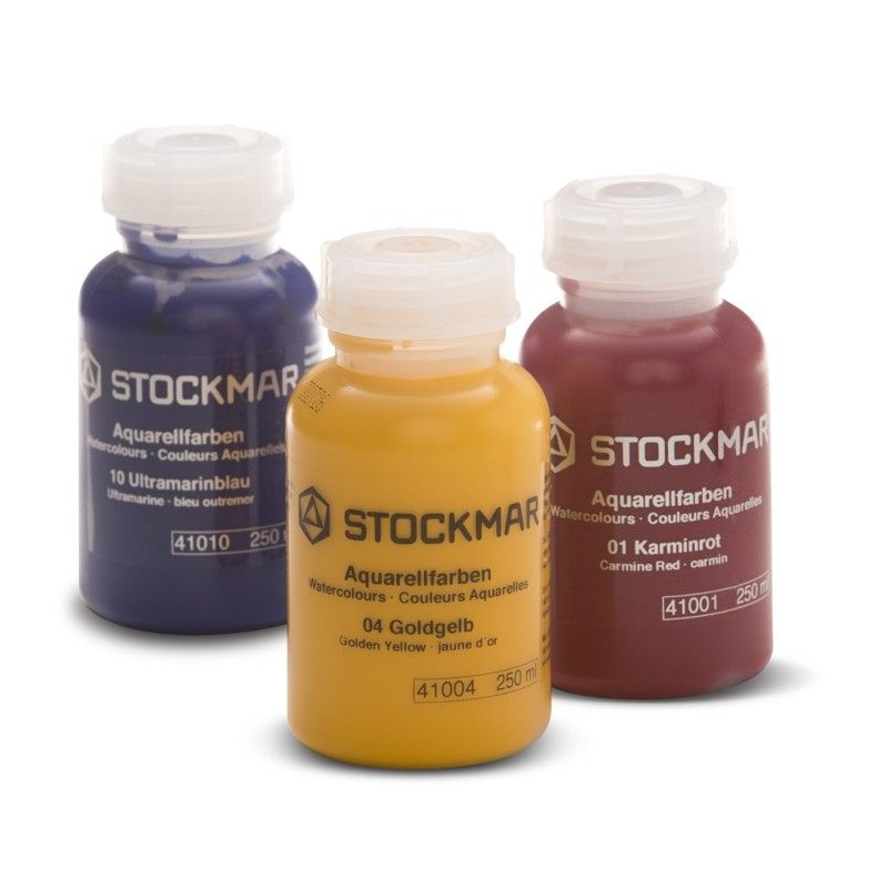 Stockmar Watercolor Paint - Circle Colors 250 ml - natural Art & Craft Paint for open-ended play - Color: Red