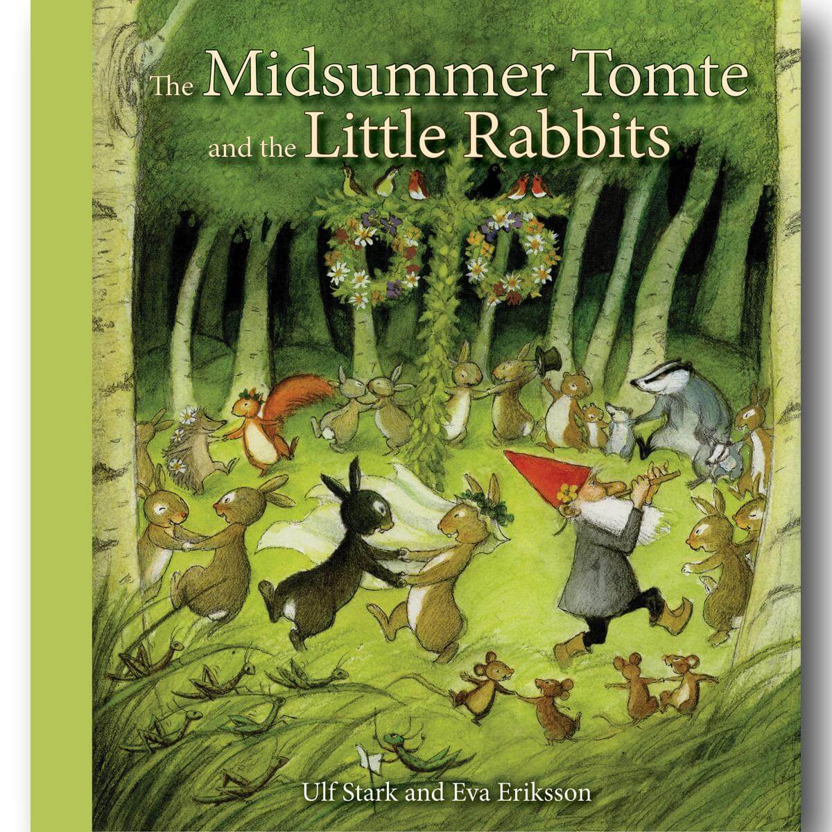 The Midsummer Tomte and the Little Rabbits - wood, felt Book for open-ended play - Title: Default Title