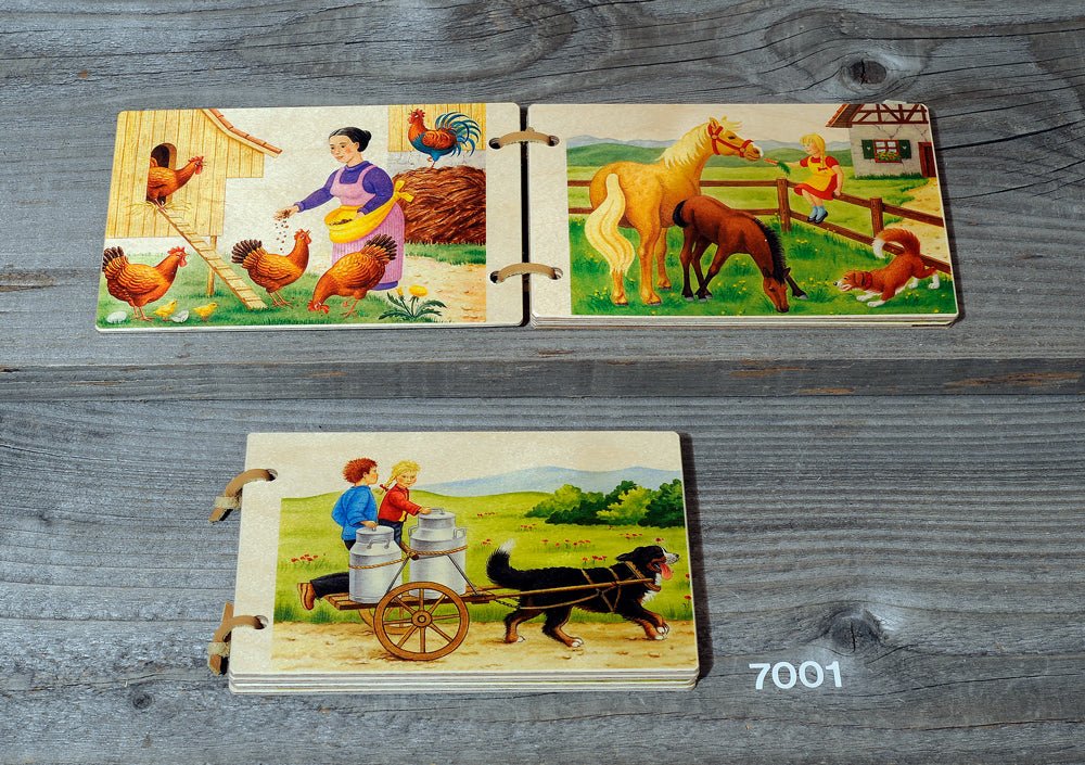 Atelier Fischer Atelier Fischer Wooden Book: On the Farm - blueottertoys-AF7001