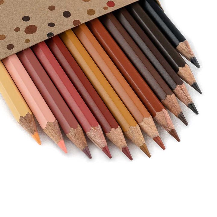 Skin Tones Colored Pencils - wood Art Pencils for open-ended play - Title: Default Title
