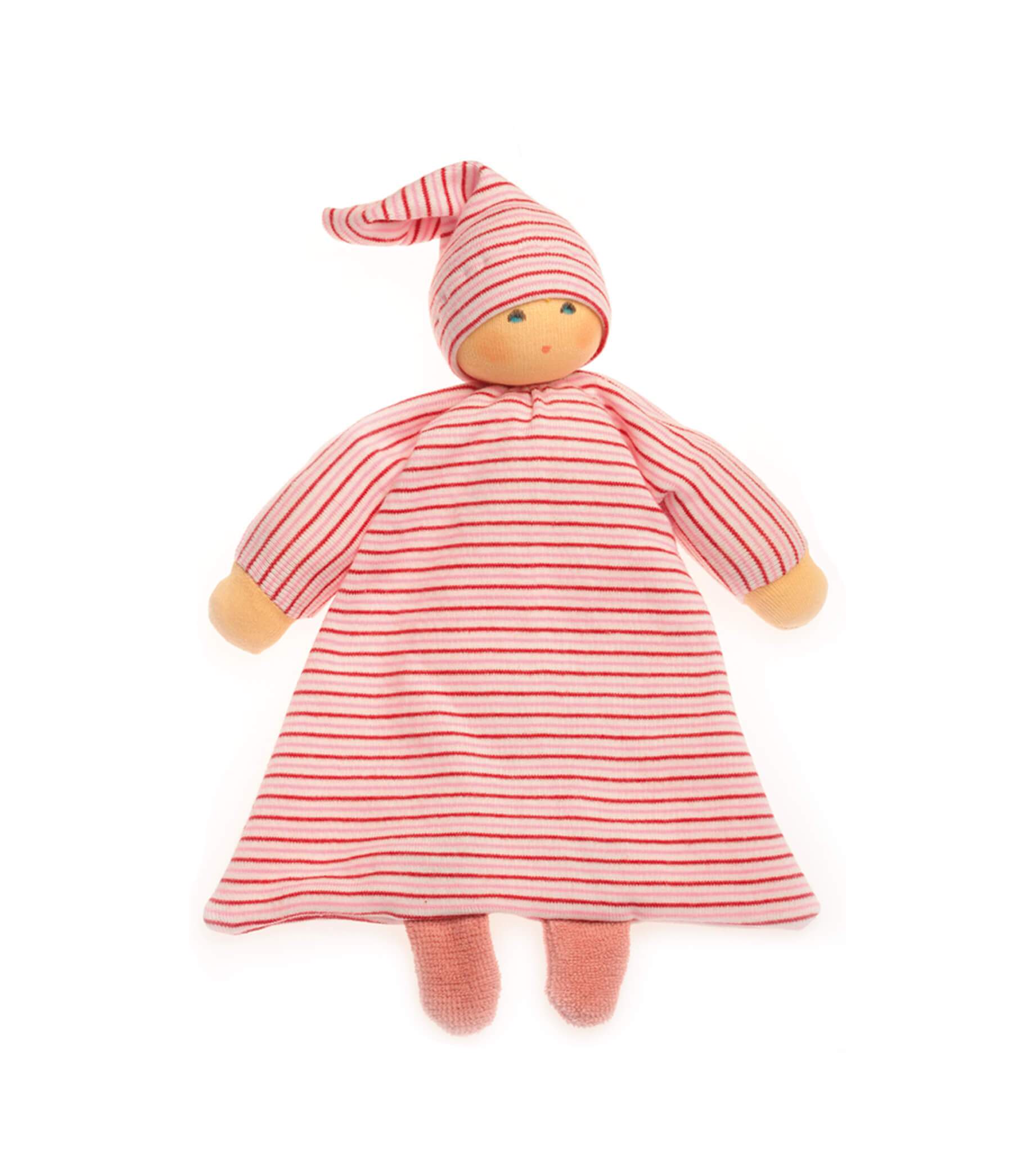 Nanchen Organic Cotton Waldorf Doll"Betthupfer" - cotton, wool Dolls for open-ended play - Color: Blue