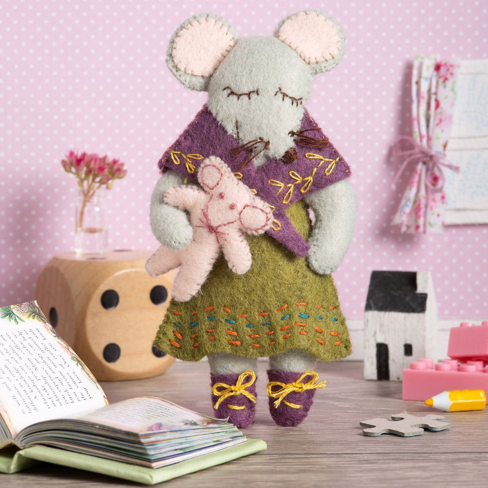 Little Miss Mouse Felt Craft Mini Kit - cotton, wool, felt Art & Craft Kits for open-ended play - Title: Default Title