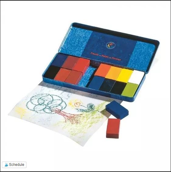 Stockmar Stockmar Block Crayons - Set of 16 Colors in Tin - blueottertoys-MC85035000