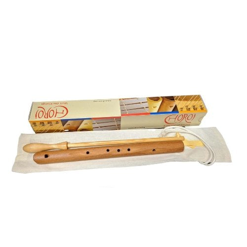 Choroi Quinta Pentatonic Flute - wood, cotton Woodwind Instruments for open-ended play - Wood Type: Cherry