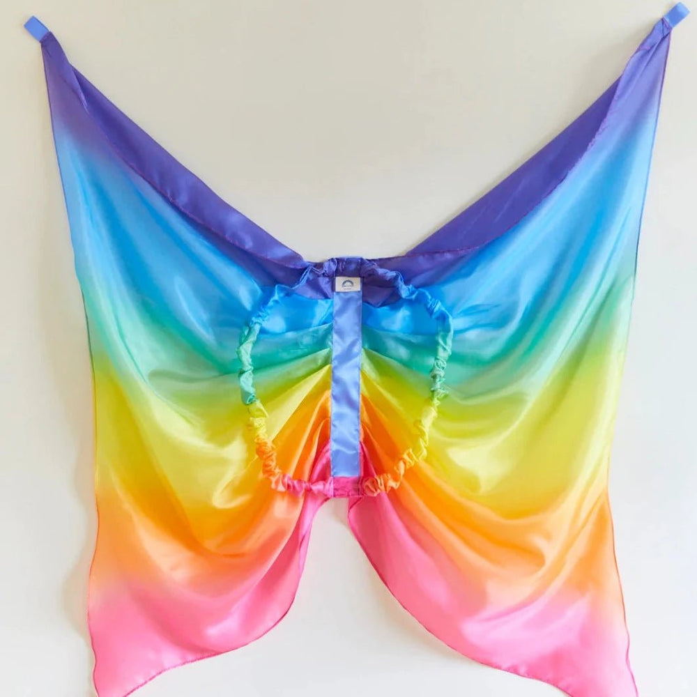 Silk Wings by Sarah's Silks - silk Playsilk for open-ended play - Style: Rainbow