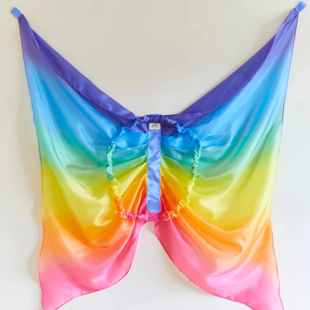 Silk Wings by Sarah's Silks - silk Playsilk for open-ended play - Style: Rainbow