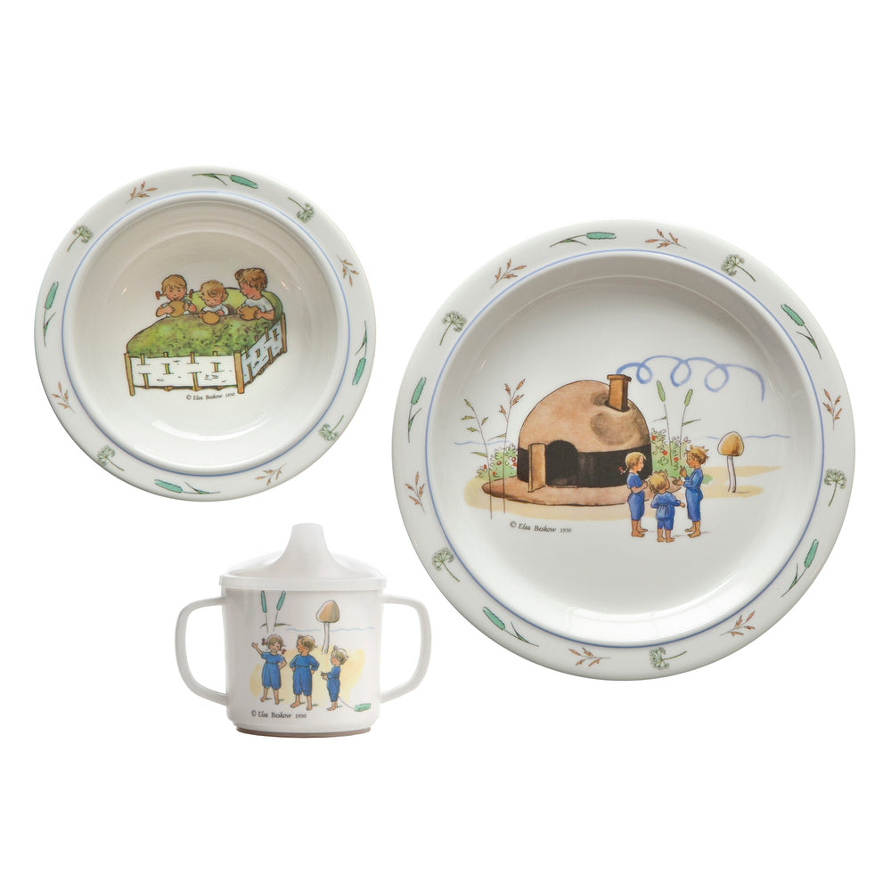 
                  
                    Elsa Beskow Elsa Beskow "Children of Hat Cottage" Dish Set - blueottertoys-RS3815
                  
                