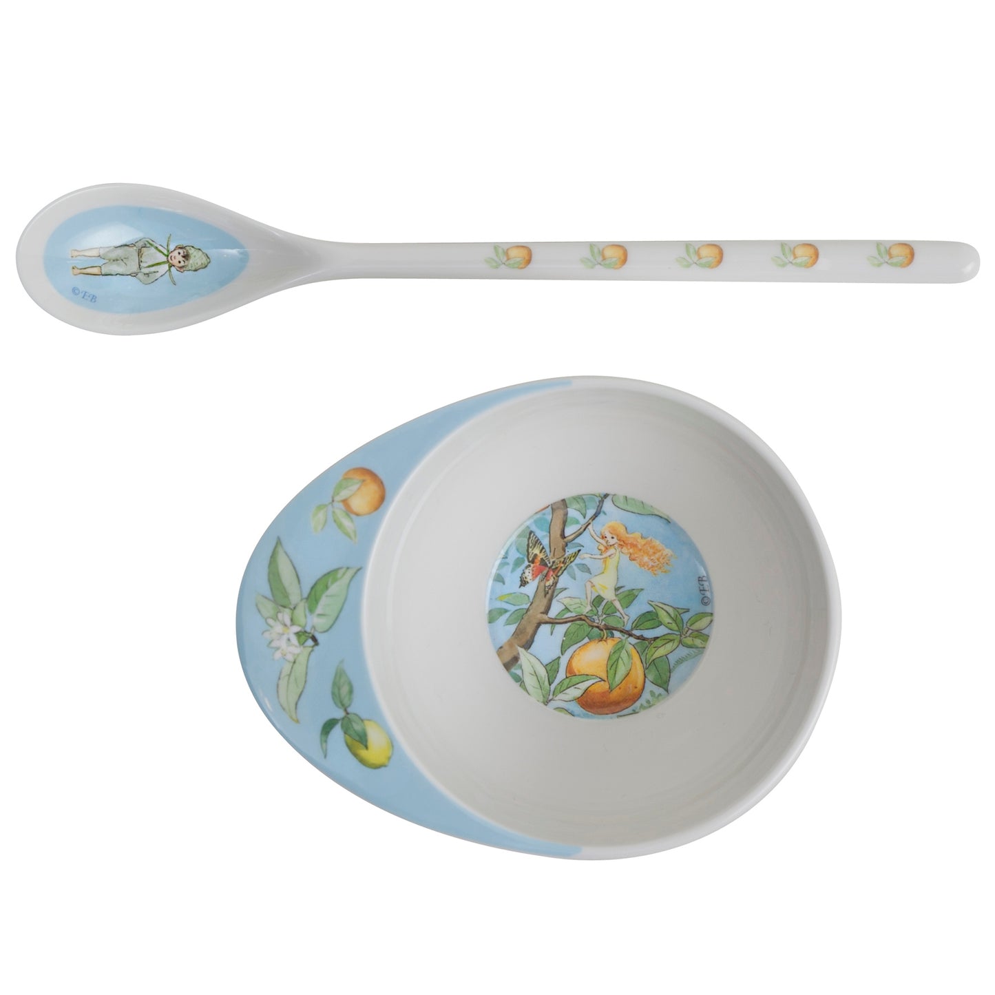 Elsa Beskow Elsa Beskow "Sun Egg" Baby Feeding Bowl & Spoon - blueottertoys-RS3235