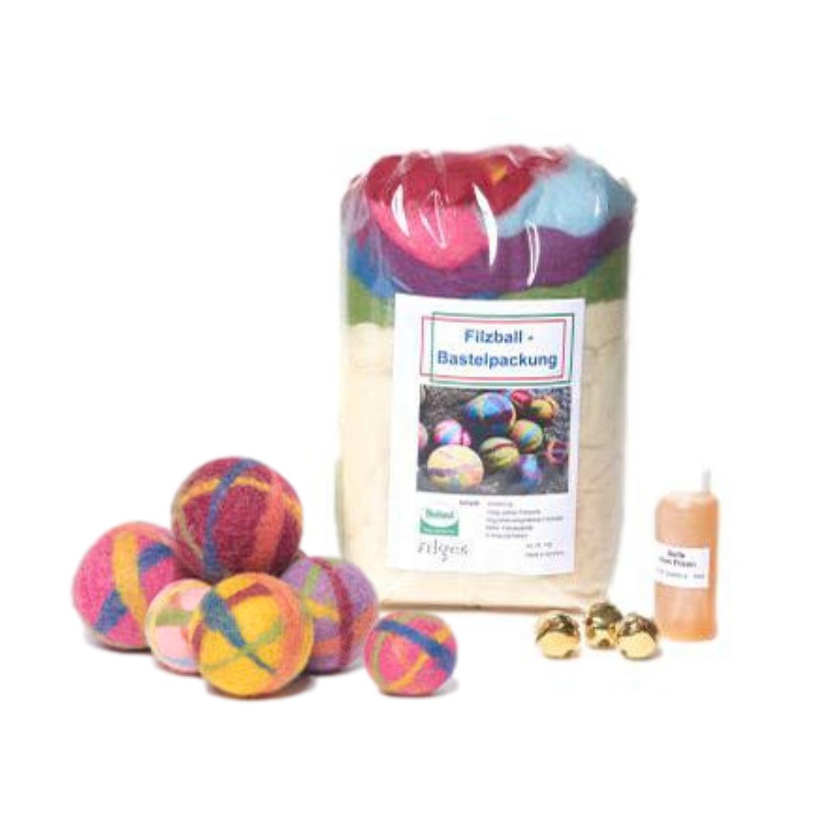 Filges Organic Wool Felt Ball Kit - blueottertoys-FG0730