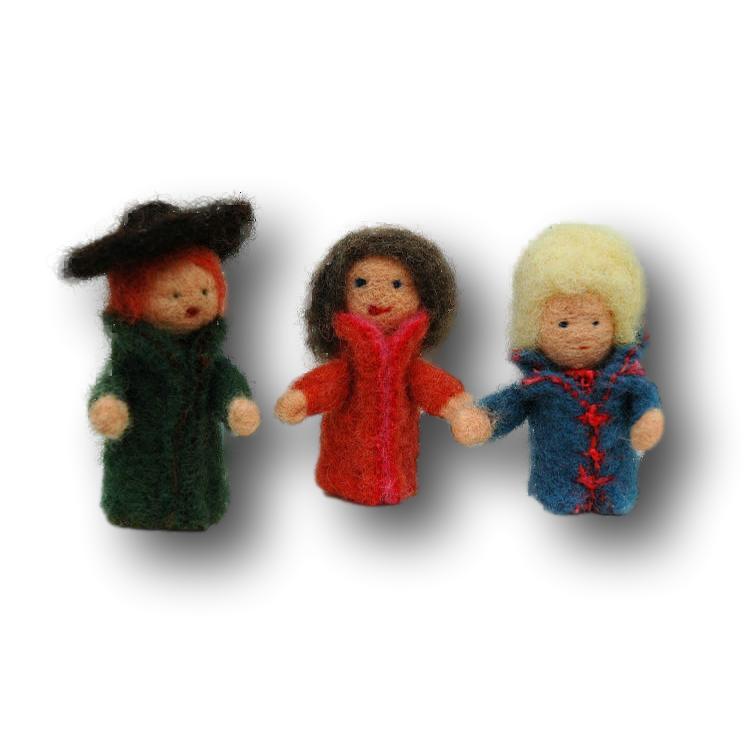 Filges Organic Plant Dyed Wool, Dry Felting Kit, Finger Puppets - blueottertoys-FG0860