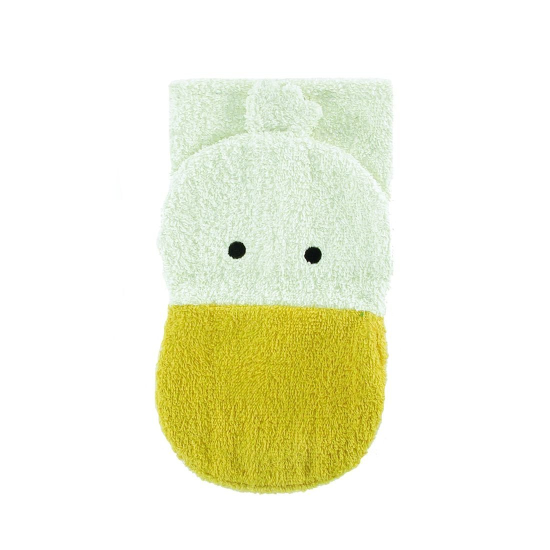 Organic Cotton Wash Mitt Puppets - Duck - cotton Bath Toys for open-ended play - Size: Adult Size