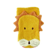 Organic Cotton Lion Washcloth Puppet - cotton for open-ended play - Size: Child Size
