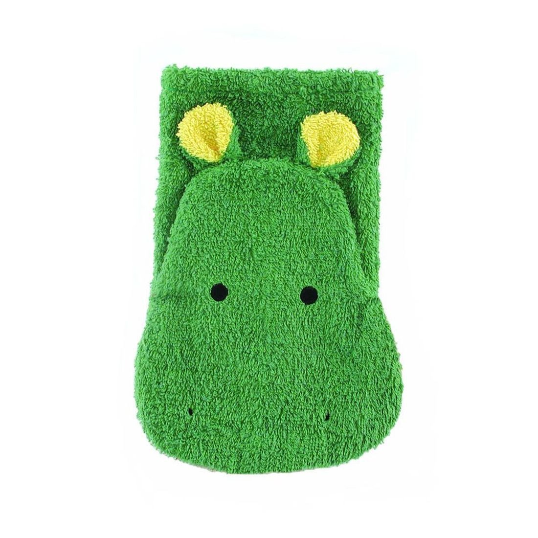 Washcloth Puppet--Hippo - cotton Bath Toys for open-ended play - Size: Child Size