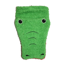 Washcloth--Crocodile - cotton Bath Toys for open-ended play - Size: Child Size (oko-tex)