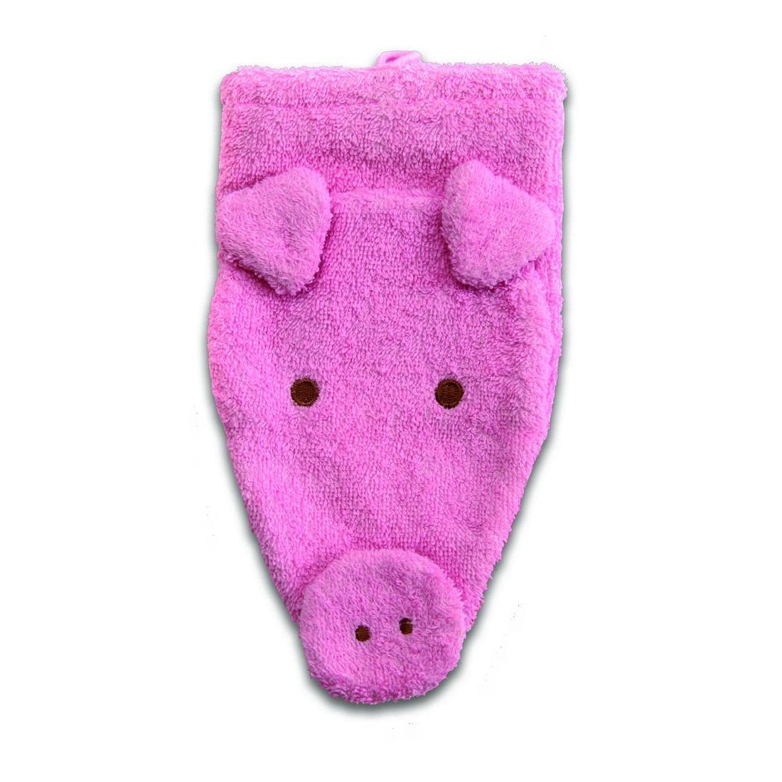 Organic Cotton Wash Mitt Puppets - Pig - cotton Bath Toys for open-ended play - Size: Adult Size