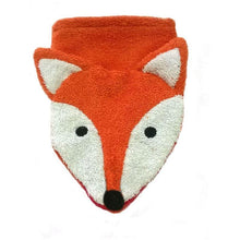 Organic Cotton Fox Washcloth Puppet - cotton Bath Toys for open-ended play - Size: Child Size