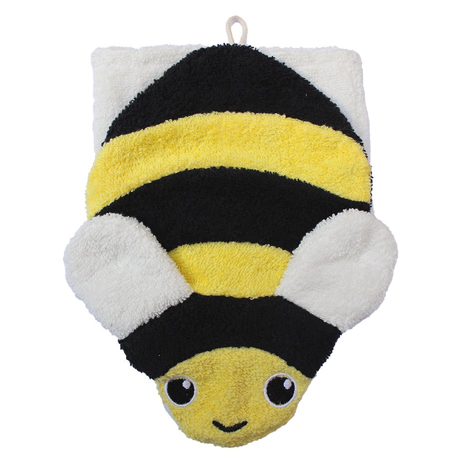 Furnis Organic Cotton Bumble Bee Washcloth Puppet (NEW!) (6) - blueottertoys-FS0294