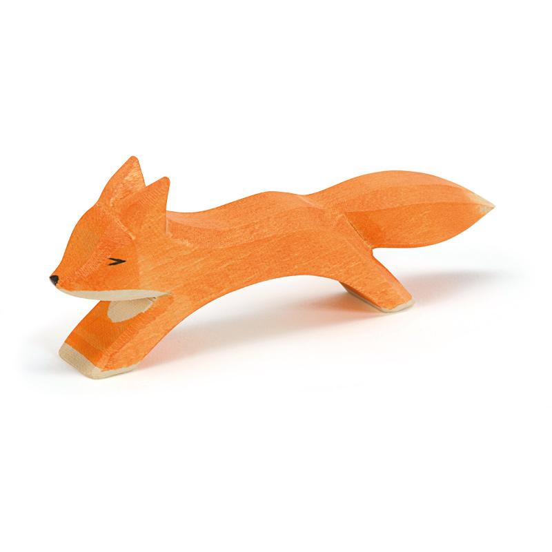 Ostheimer Fox Running - wood Wooden Figures for open-ended play - Title: Default Title