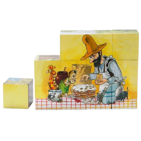 Pettson & Findus Cube or Block Puzzle | Kids Puzzles - wood for open-ended play - Title: Default Title