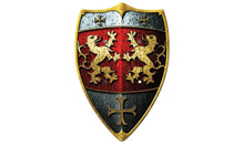 Wooden Play Knight's Buckler Shield - Lion - wood, leather Pretend Play for open-ended play - Title: Default Title