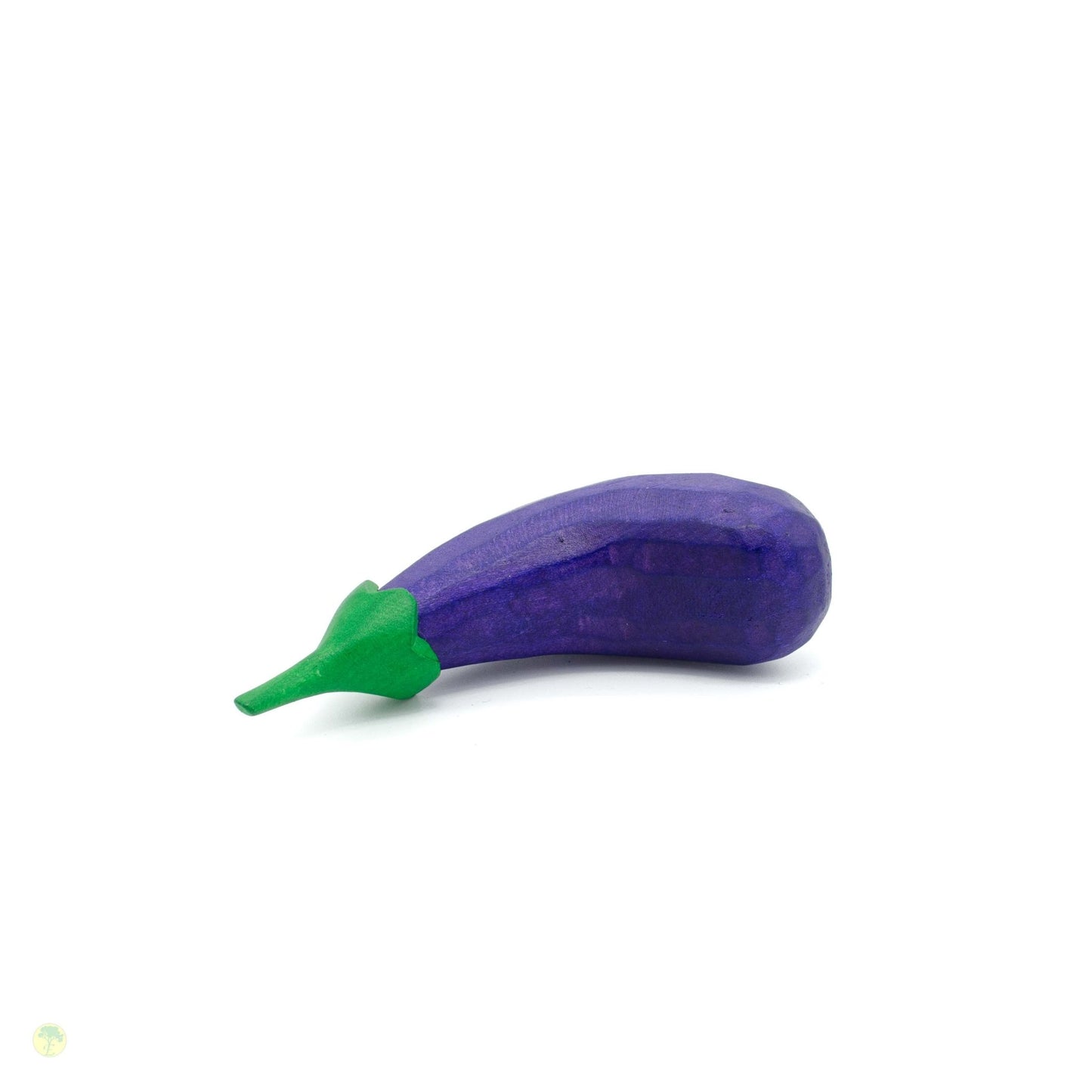 Estia Hand Carved Wooden Eggplant - blueottertoys-S600745