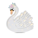 Little Lights Swan LampLake Flower White