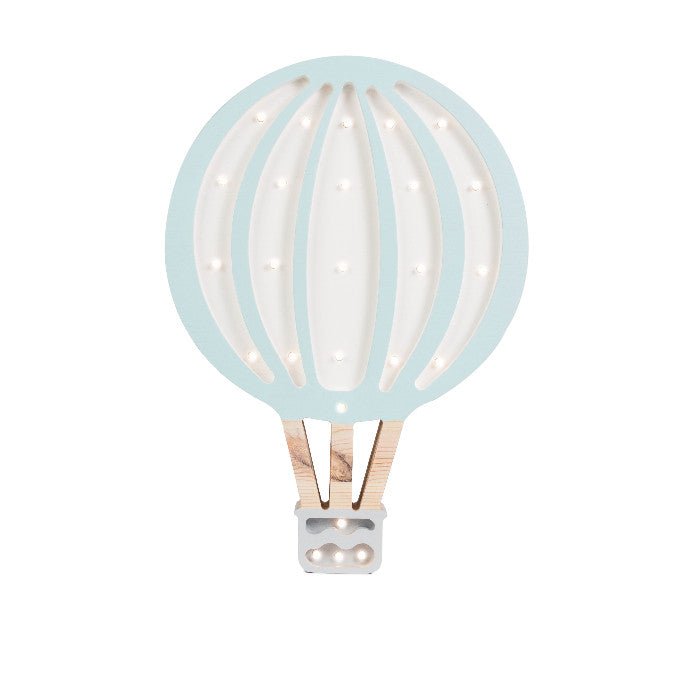 Little Lights Hot Air Balloon Lamp - wood, natural for open-ended play - Color: Blue