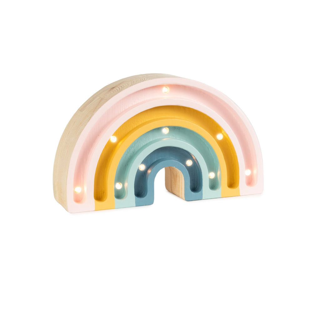 Little Lights Mini Rainbow Lamp - wood, natural for open-ended play - Color: Retro