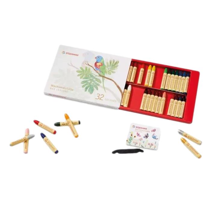 Stockmar Crayons - Set of 32 Sticks for open-ended play - Title: Default Title