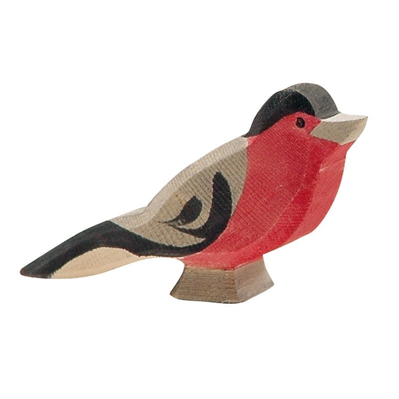Ostheimer Wooden Bullfinch - wood, natural Wooden Figures for open-ended play - Title: Default Title