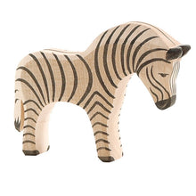 Ostheimer Wooden Zebra - wood, natural Wooden Figures for open-ended play - Title: Default Title
