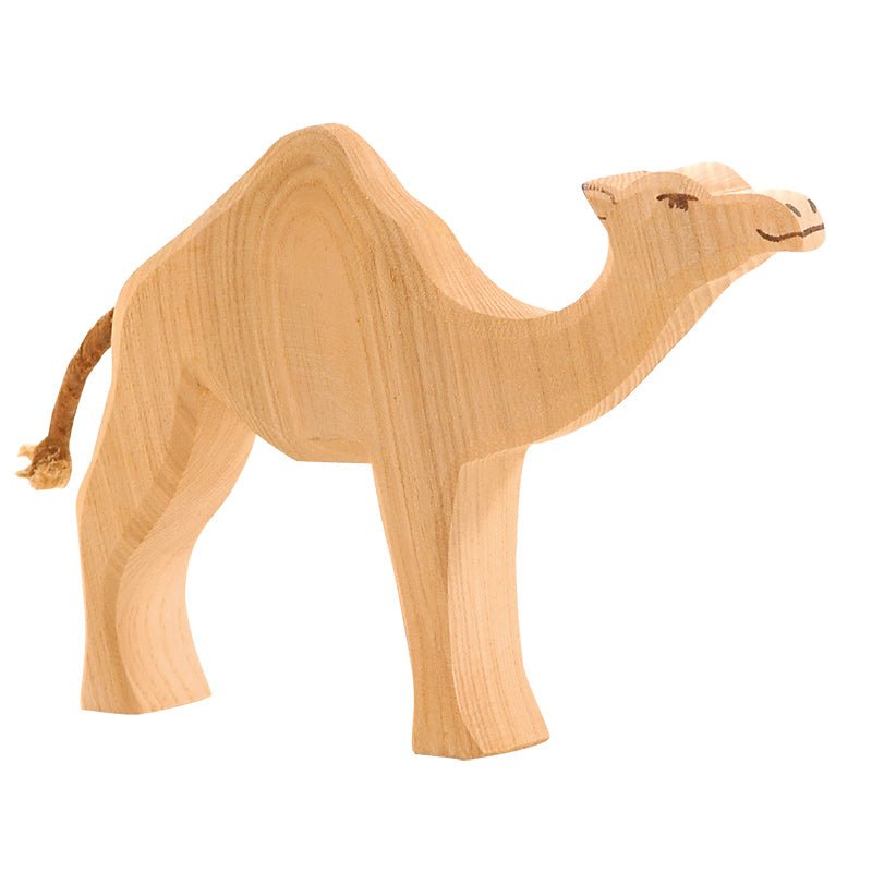 Dromedary - wood, natural Wooden Figures for open-ended play - Title: Default Title