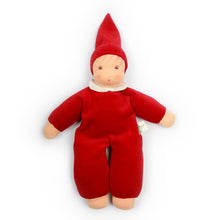 Nanchen Organic Cotton Waldorf Dolls - Nani - cotton, wool for open-ended play - Color: Cherry Red