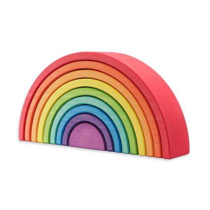 Ocamora - Rainbow Stacker - Red 9 Pcs - wood Blocks for open-ended play - Title: Default Title
