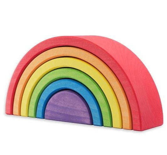 Ocamora - Rainbow Stacker - Red 6 Pcs - wood Blocks for open-ended play - Title: Default Title