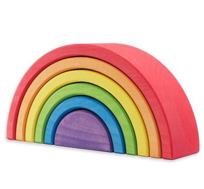 Ocamora - Rainbow Stacker - Red 6 Pcs - wood Blocks for open-ended play - Title: Default Title