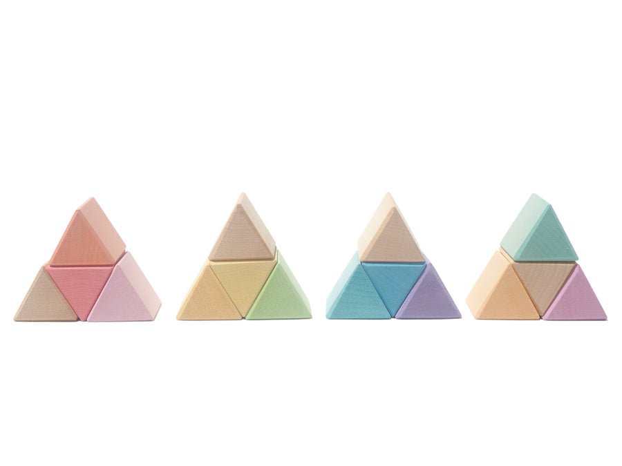 
                  
                    Ocamora - Wooden Prism Triangle Blocks - Pastel (16 pcs)
                  
                
