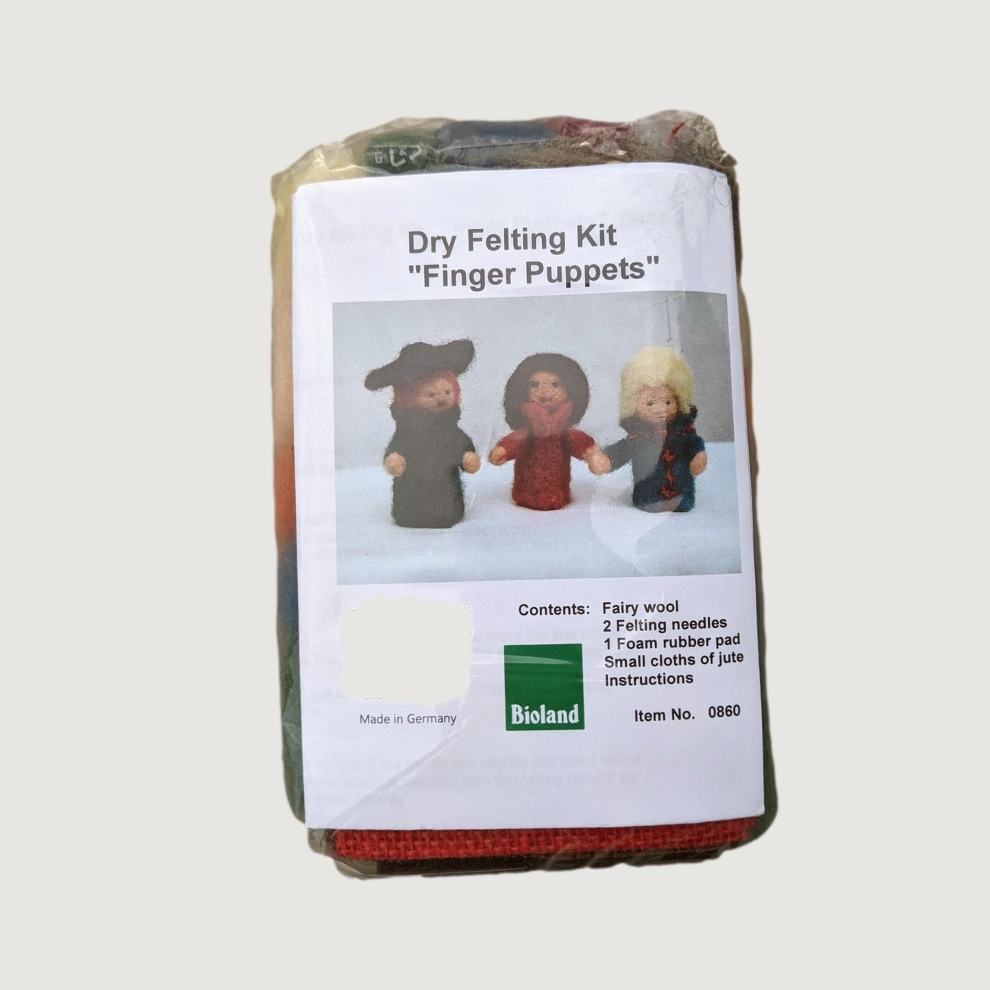 Filges Organic Plant Dyed Wool, Dry Felting Kit, Finger Puppets - blueottertoys-FG0860