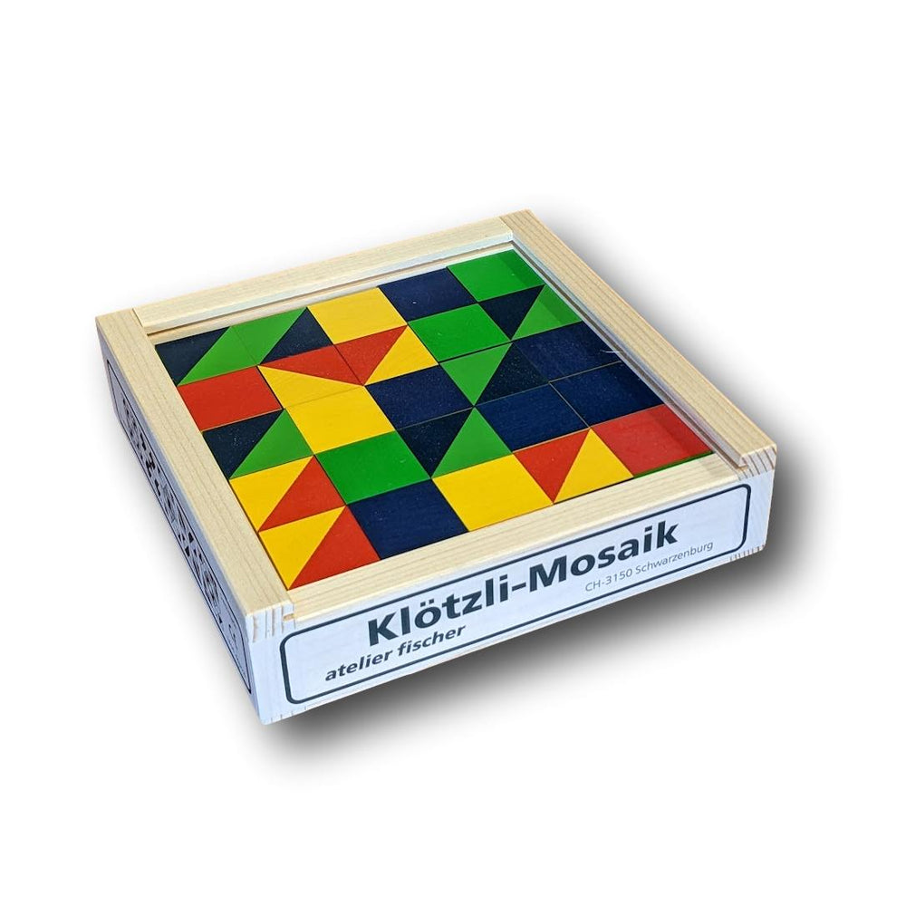 Atelier Fischer Atelier Fischer Mosaic Block Set in Wooden Case - 25 Blocks - blueottertoys-AF3002