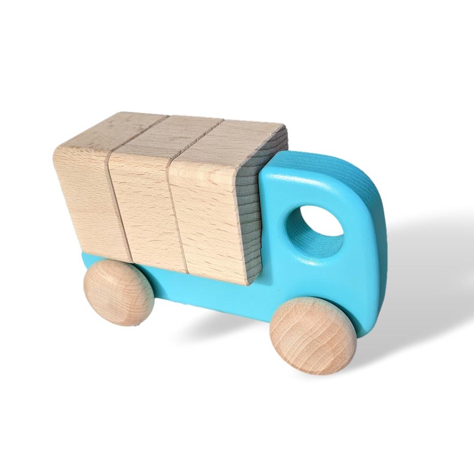 Bajo Colorful Wooden Truck with Blocks by Bajo - blueottertoys-BJ42310T