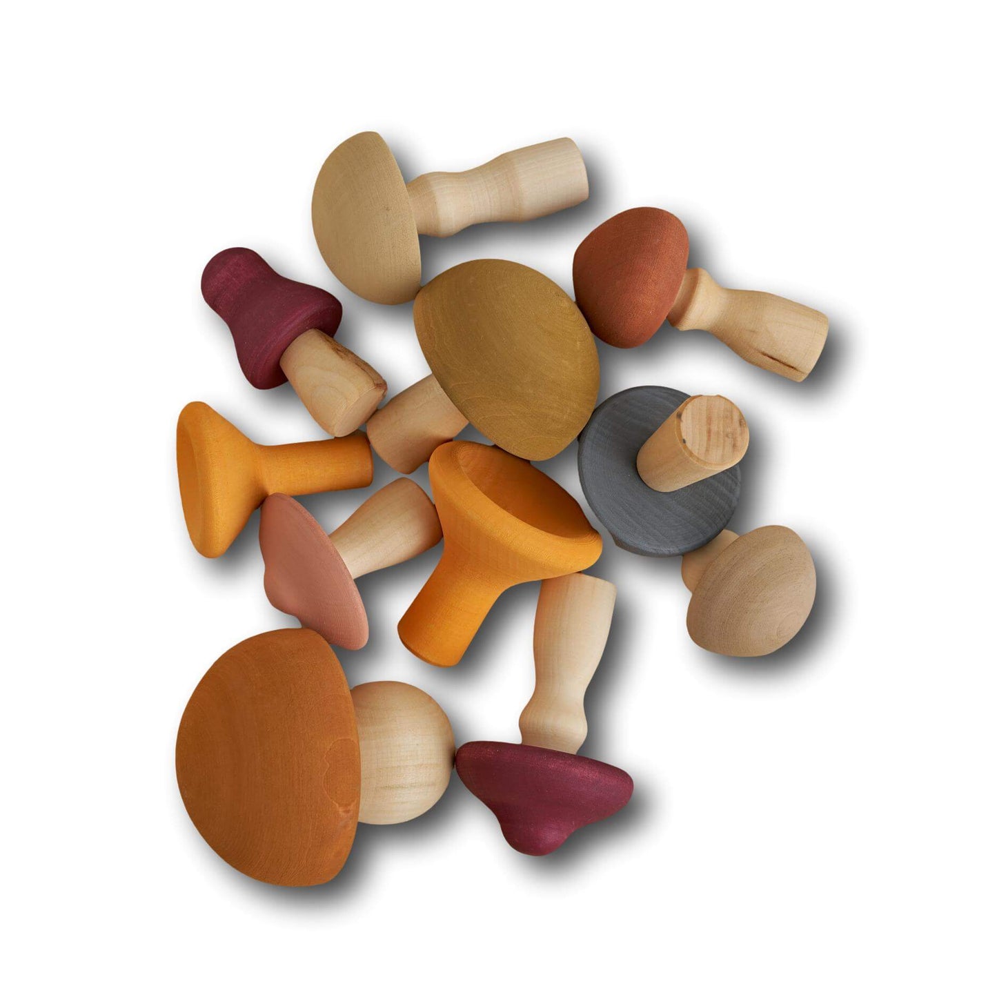 Raduga Grez Wooden Mushrooms - wood, cotton, natural Kitchen for open-ended play - Title: Default Title